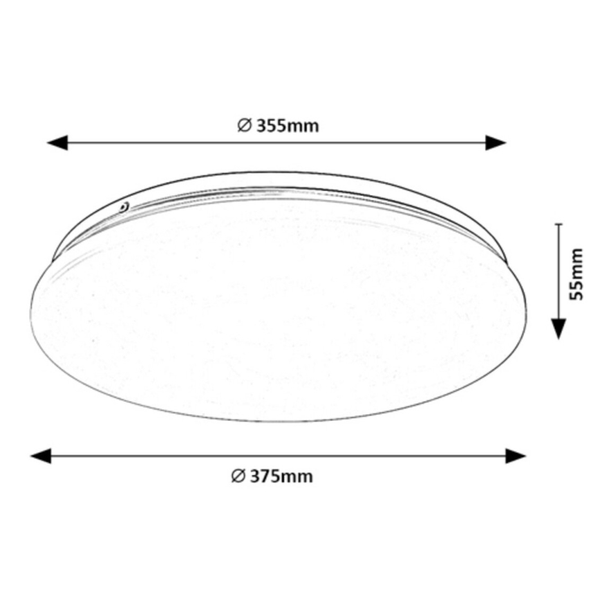 Rabalux - LED stropna svetiljka LED/24W/230V 3000K prečnik 37,5 cm