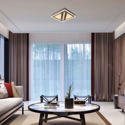 Rabalux - LED prigušiva stropna svetiljka LED/73W/230V 40x40 cm + daljinski upravljač
