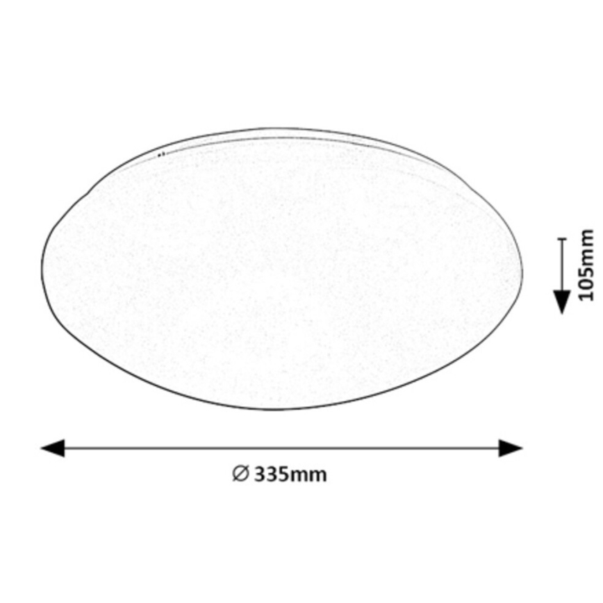 Rabalux - LED plafonsko svetlo sa senzorom LED/18W/230V IP44 4000K prečnik 33,5 cm