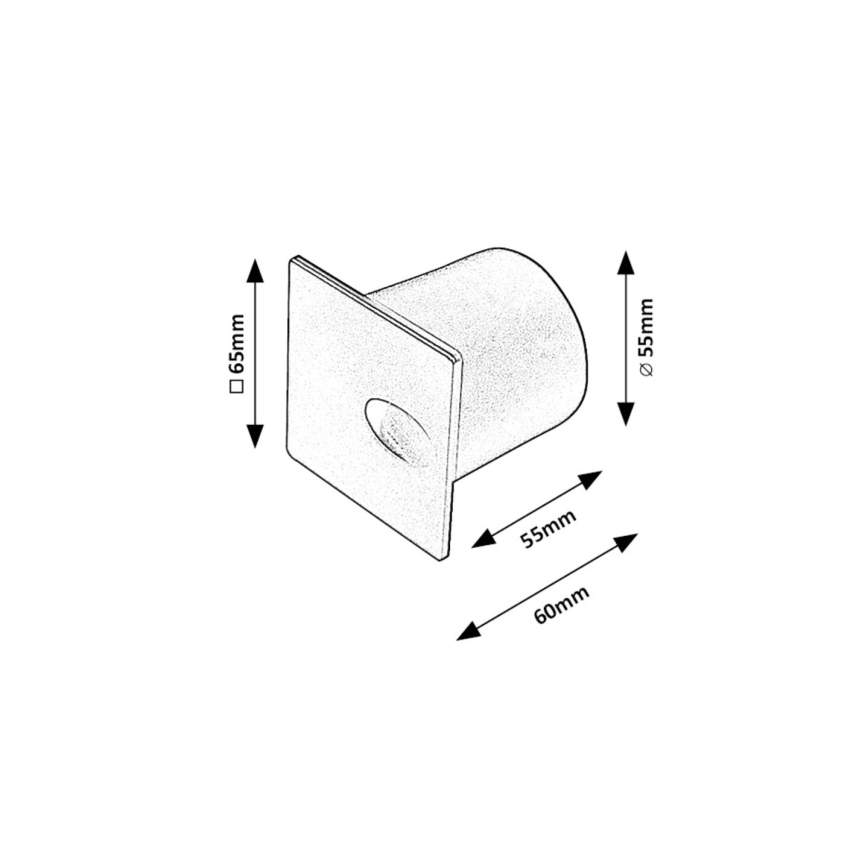 Rabalux - LED spoljašnje stepenišno svetlo LED/3W/230V IP54 3000K belo