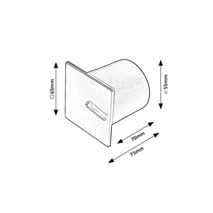 Rabalux - LED svetiljka za stepenište LED/3W/230V 3000K crna