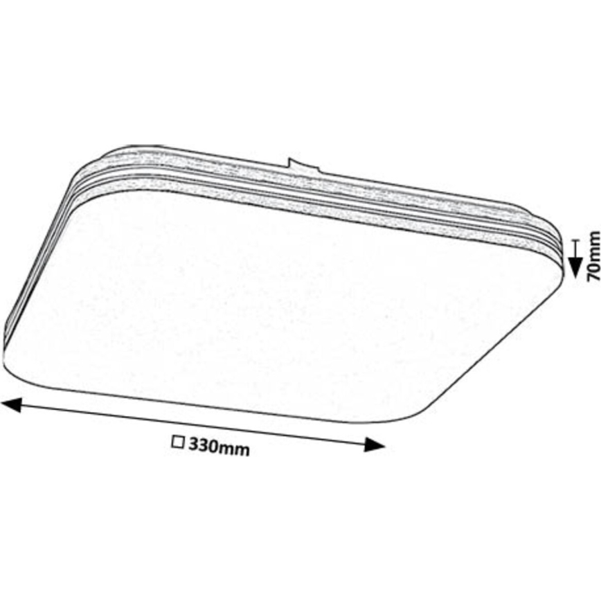 Rabalux - LED plafonjera, 18 W, 230 V, 4000 K, 33 x 33 cm