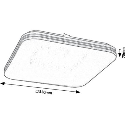 Rabalux - LED plafonska svetiljka LED/18W/230V 3000K 33x33 cm
