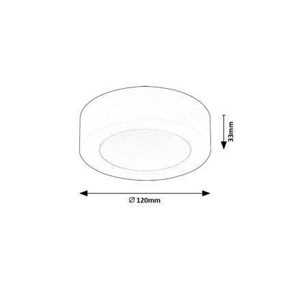 Rabalux - LED plafonsko svetlo LED/7W/230V 4000K prečnik 12 cm crna