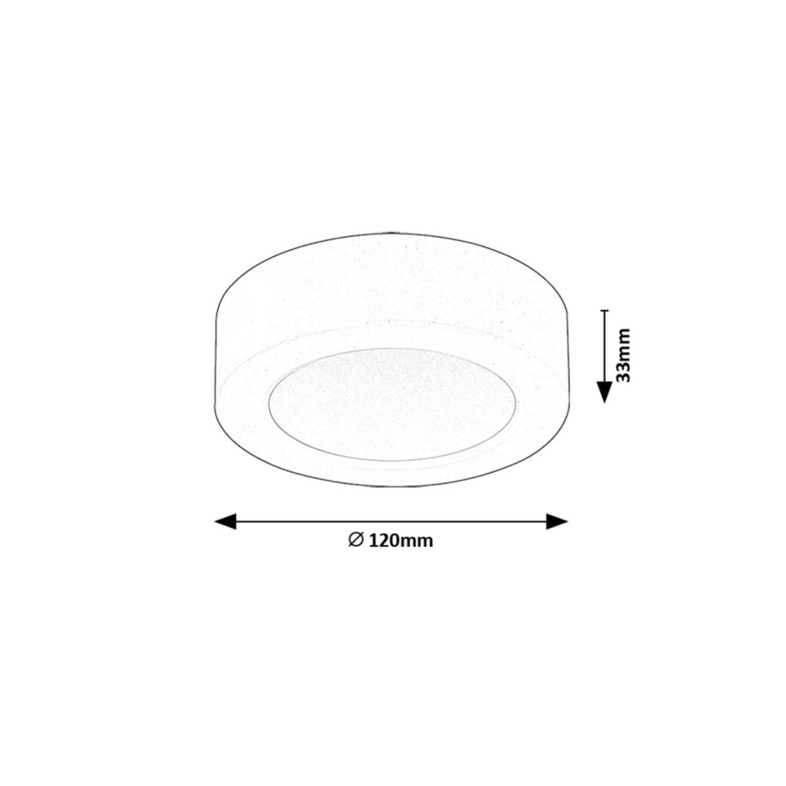 Rabalux - LED plafonsko svetlo LED/7W/230V 3000K prečnik 12 cm crno
