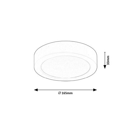 Rabalux - LED plafonsko svetlo LED/15W/230V 3000K prečnik 16 cm crno