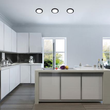 Rabalux - LED ugradno svetlo LED/18W/230V prečnik 22 cm crno