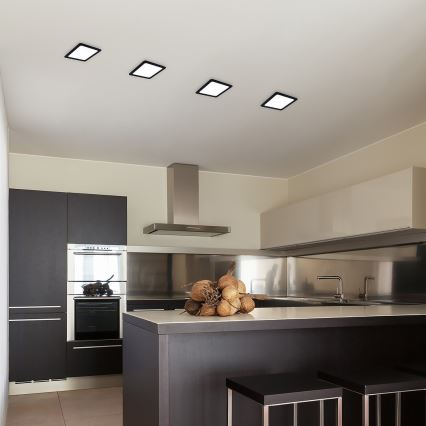 Rabalux - LED ugradna svetiljka LED/6W/230V 12x12 cm crna
