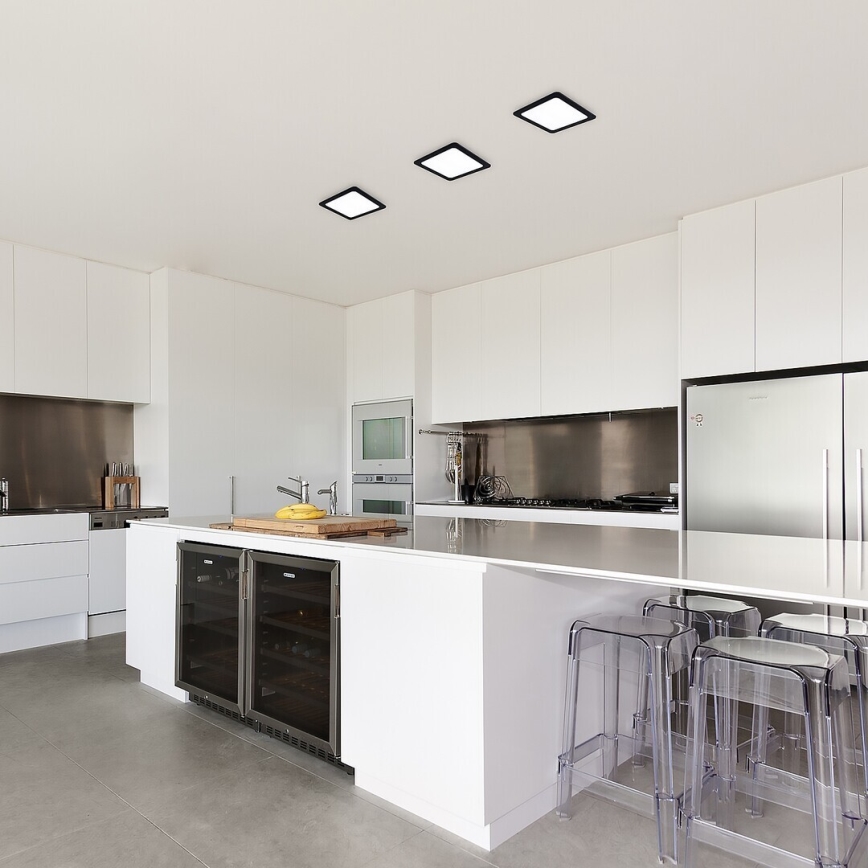 Rabalux - LED ugradno stropno svetlo LED/12W/230V 17x17 cm crna