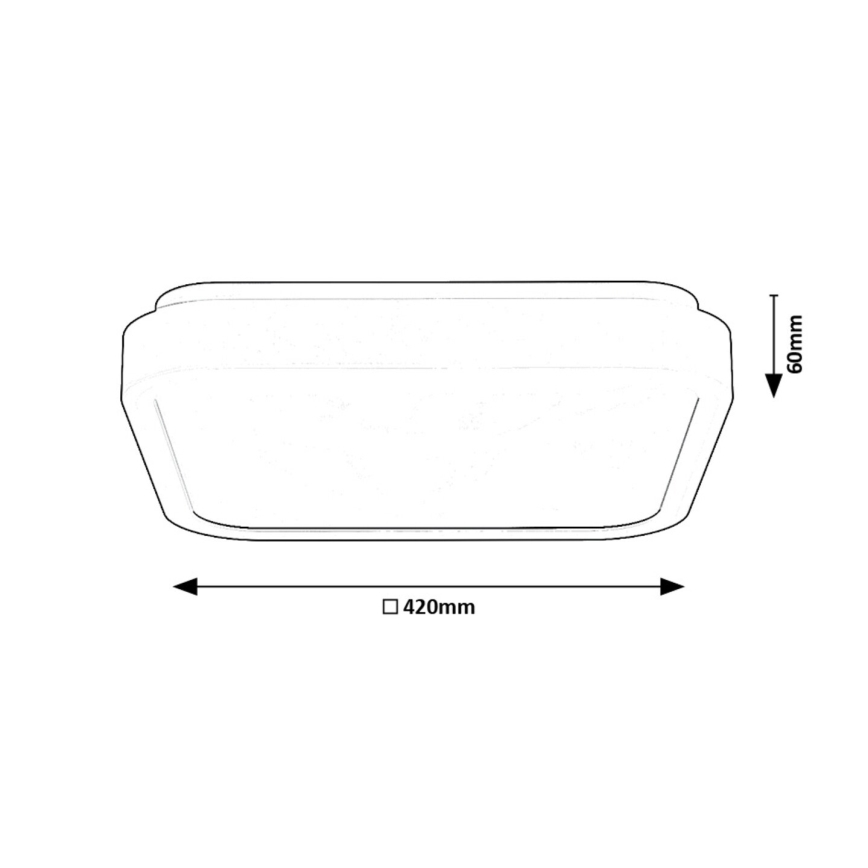 Rabalux - LED plafonsko svetlo za kupatilo LED/48W/230V IP44 4000K 42x42 cm belo