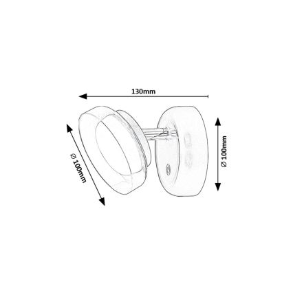 Rabalux - LED prigušiva zidna punjiva svetiljka LED/2W/5V 3000K 1800 mAh