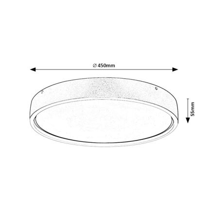 Rabalux - LED plafonjera, 37 W, 230 V, prečnik 45 cm