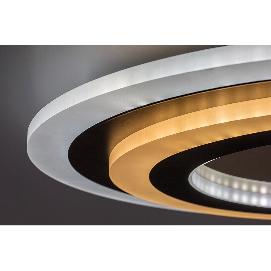 Rabalux - LED prigušiva plafonska svetiljka LED/56W/230V 3000/4000/6000K mat hrom/crna + daljinski upravljač prečnik 45 cm