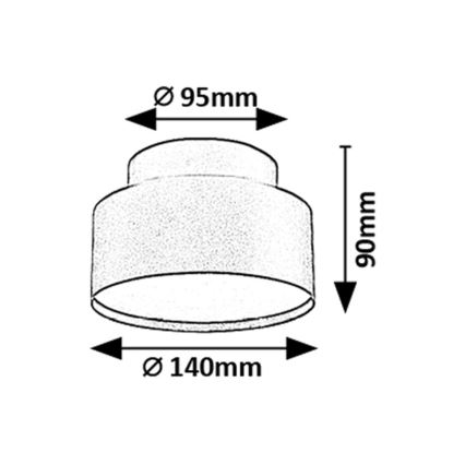 Rabalux - LED plafonska svetiljka LED/24W/230V 3000K crna prečnik 14 cm
