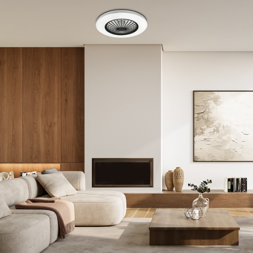 Rabalux - LED prigušiva stropna svetiljka sa ventilatorom LED/48W/230V 3000-6500K + daljinski upravljač
