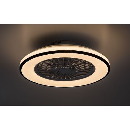 Rabalux - prigušiva LED stropna svetiljka sa ventilatorom LED/48W/230V 3000-6500K + daljinski upravljač