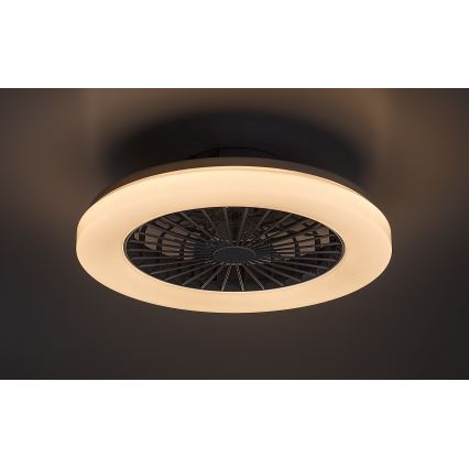 Rabalux - LED RGB prigušiva plafonska svetiljka sa ventilatorom LED/48W/230V 3000-6500K + daljinski upravljač