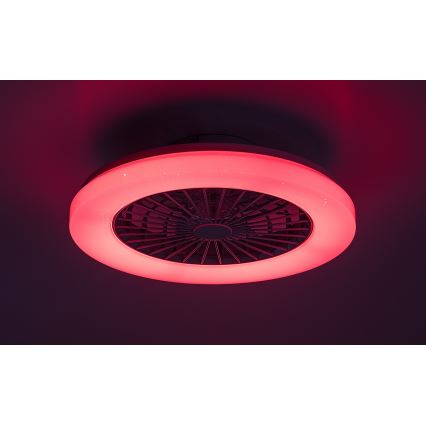Rabalux - LED RGB prigušiva plafonska svetiljka sa ventilatorom LED/48W/230V 3000-6500K + daljinski upravljač