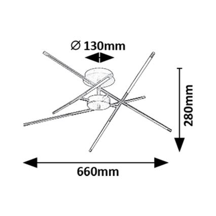 Rabalux - LED plafonski luster LED/40W/230V 3000K zlatni