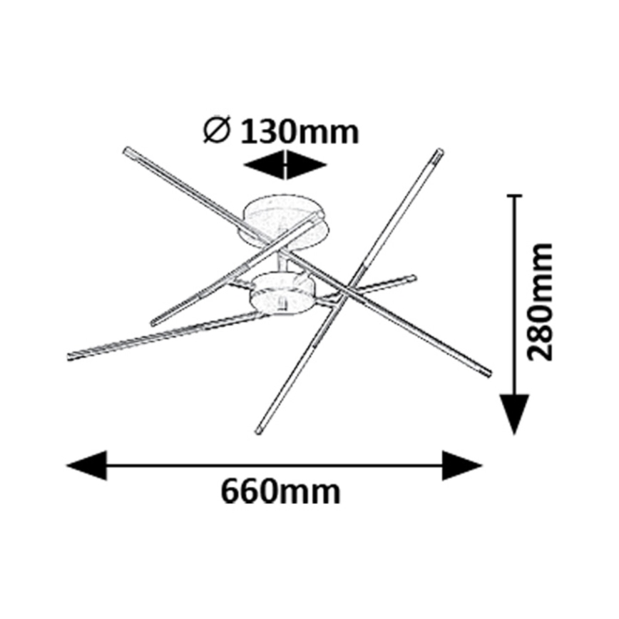 Rabalux - LED plafonski luster LED/40W/230V 3000K zlatni