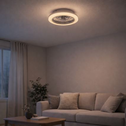 Rabalux - LED prigušiva plafonska svetiljka sa ventilatorom LED/24W/230V 3000-6500K + daljinski upravljač
