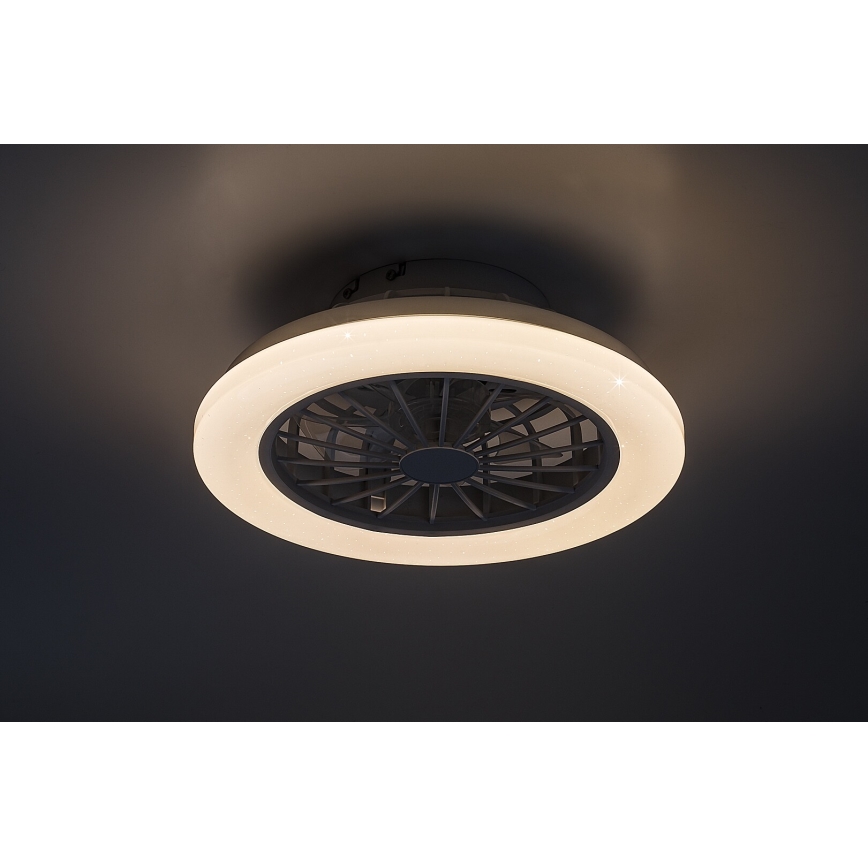 Rabalux - LED prigušiva plafonska svetiljka sa ventilatorom LED/24W/230V 3000-6500K + daljinski upravljač