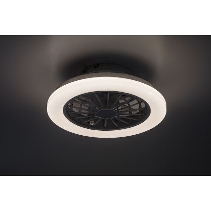 Rabalux - LED prigušiva plafonska svetiljka sa ventilatorom LED/24W/230V 3000-6500K + daljinski upravljač