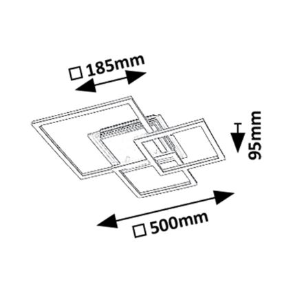 Rabalux - LED plafonjera LED/40W/230V 3000K 50x50 cm