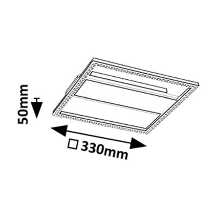 Rabalux - LED plafonska svetiljka LED/24W/230V 4000K 33x33 cm