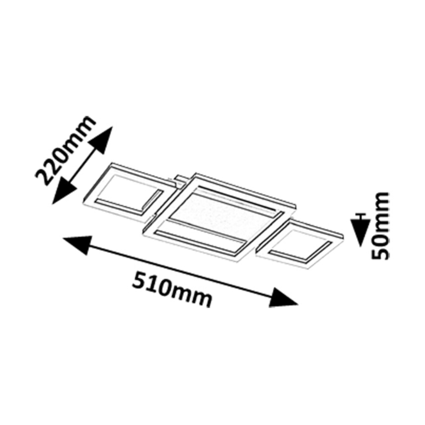 Rabalux - LED plafonsko svetlo LED/24W/230V 4000K 22x51 cm