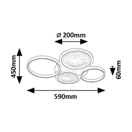 Rabalux - LED prigušiva plafonska lampa LED/40W/230V 3000-6500K + daljinski upravljač