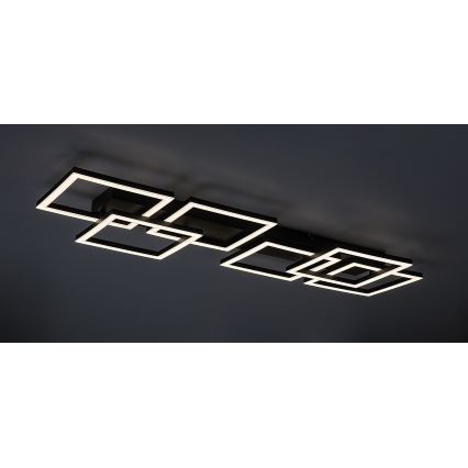 Rabalux - LED prigušiva stropna svetiljka LED/40W/230V 3000-6500K 33x100 cm crna + daljinski upravljač