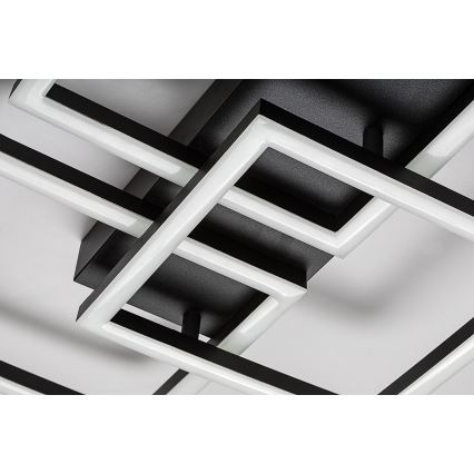 Rabalux - LED prigušiva stropna svetiljka LED/40W/230V 3000-6500K 33x100 cm crna + daljinski upravljač