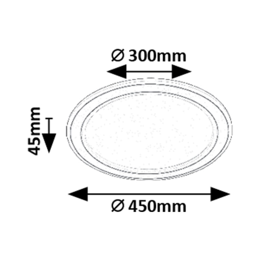 Rabalux - LED RGB prigušiva stropna svetiljka LED/22W/230V 3000-6500K prečnik 45 cm + daljinski upravljač