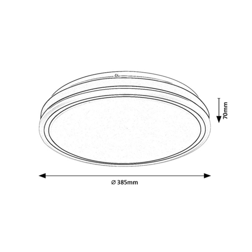Rabalux - LED prigušiva stropna svetiljka LED/23W/230V 3000-6500K prečnik 38,5 cm bela + daljinski upravljač