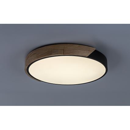Rabalux - LED stropno svetlo LED/24W/230V 4000K crna/hrast prečnik 41 cm