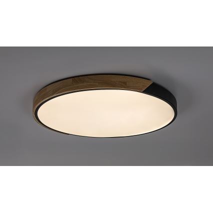 Rabalux - LED stropna svetiljka LED/42W/230V 3000/4000/6500K crna/hrast prečnik 61 cm