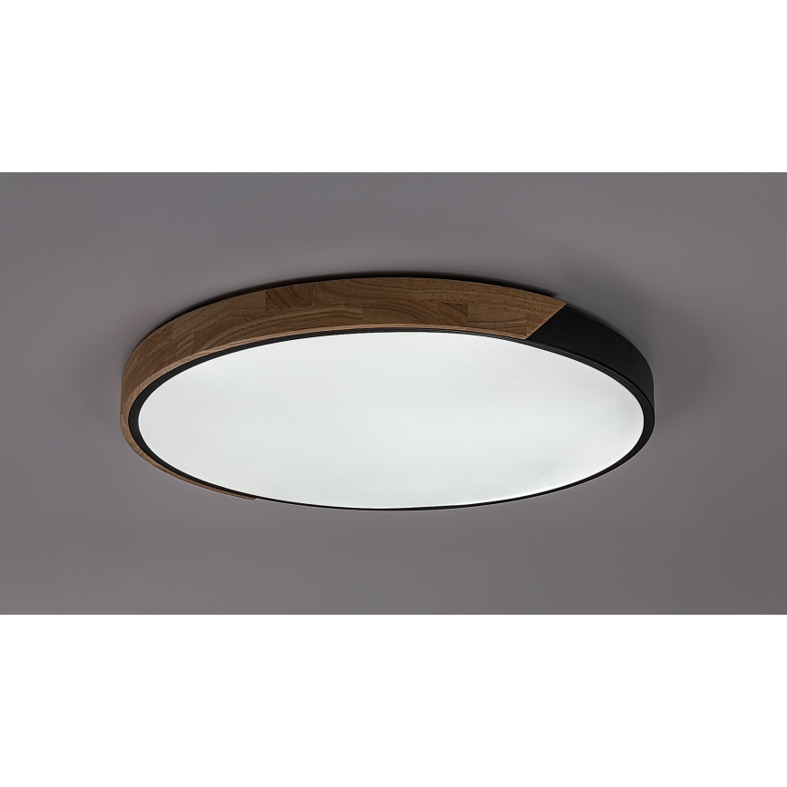 Rabalux - LED stropna svetiljka LED/42W/230V 3000/4000/6500K crna/hrast prečnik 61 cm