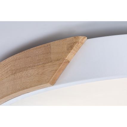 Rabalux - LED stropno svetlo LED/40W/230V 3000/4000/6500K bela/hrast prečnik 61 cm