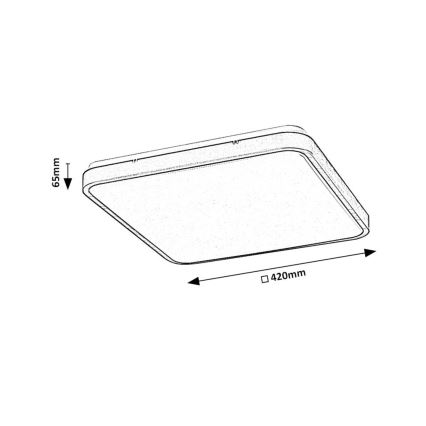 Rabalux - LED plafonsko svetlo za kupatilo LED/36W/230V 3000/4000/6000K IP44 42x42 cm belo