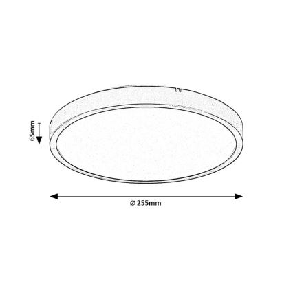 Rabalux - LED kupatilsko plafonsko svetlo LED/12W/230V 3000/4000/6000K IP44 prečnik 25,5 cm belo
