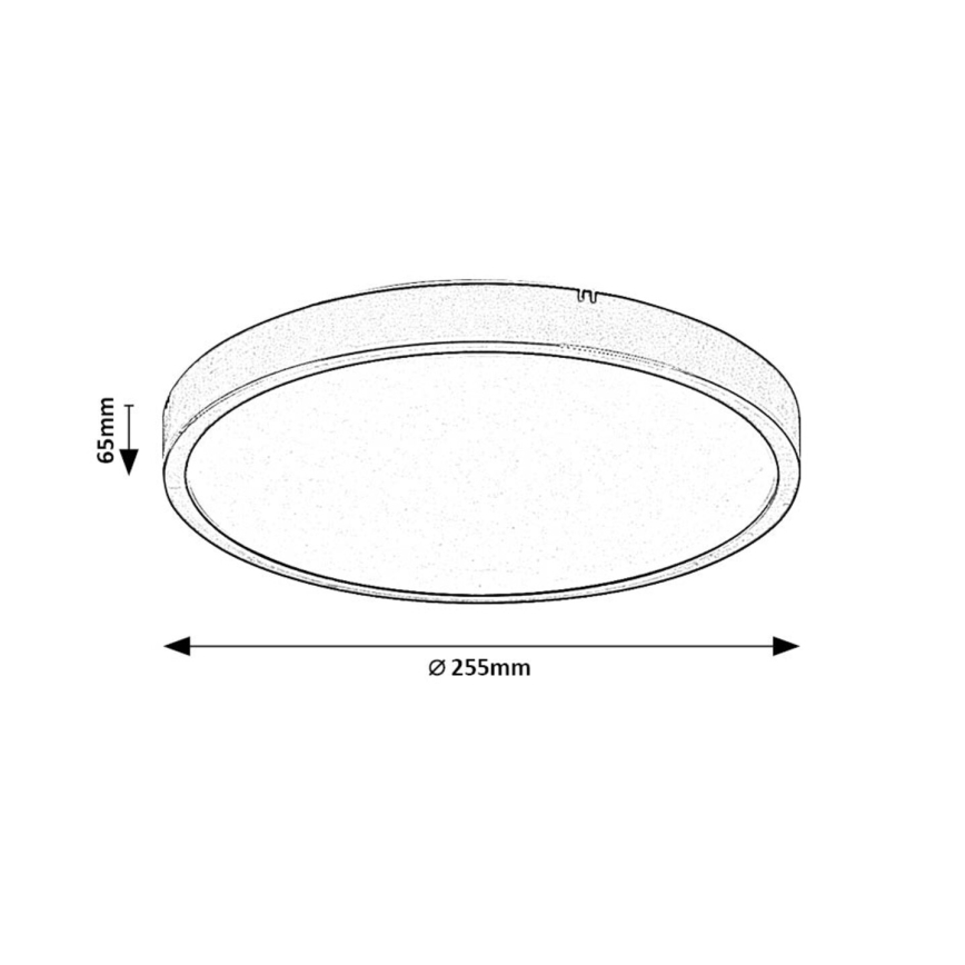Rabalux - LED kupatilsko plafonsko svetlo LED/12W/230V 3000/4000/6000K IP44 prečnik 25,5 cm belo