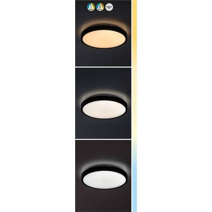 Rabalux - LED prigušiva stropna svetiljka za kupatilo LED/24W/230V 3000-6000K IP44 prečnik 35,5 cm bela + daljinski upravljač