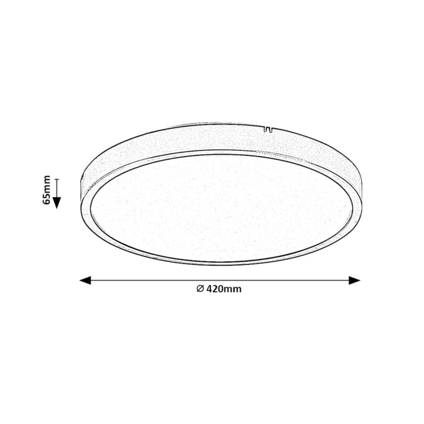 Rabalux - LED plafonsko svetlo za kupatilo, prigušiva, LED/36W/230V 3000-6000K IP44 prečnika 42 cm, belo + daljinski upravljač