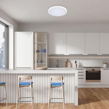 Rabalux - LED RGB prigušiva stropna kupatilska svetiljka LED/36W/230V 3000-6000K Wi-Fi Tuya IP44 prečnik 42 cm bela