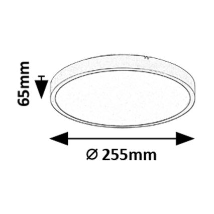 Rabalux - LED stropno svetlo za kupatilo LED/12W/230V 3000/4000/6000K IP44 prečnika 25,5 cm, crno