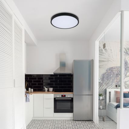 Rabalux - LED RGB prigušiva kupatilska plafonska lampa LED/36W/230V 3000-6000K Wi-Fi Tuya IP44 pr. 42 cm crna