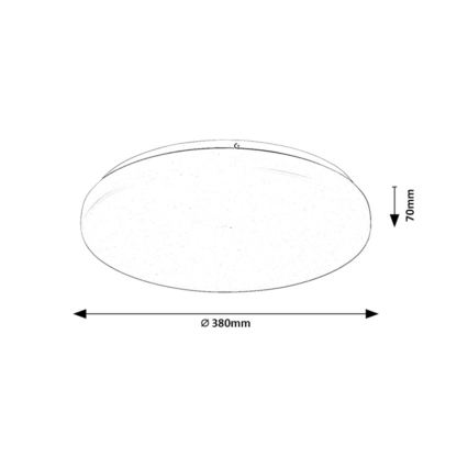 Rabalux - Prigušiva plafonska LED svetiljka LED/34W/230V 3000-6500K preč. 38 cm + daljinski upravljač
