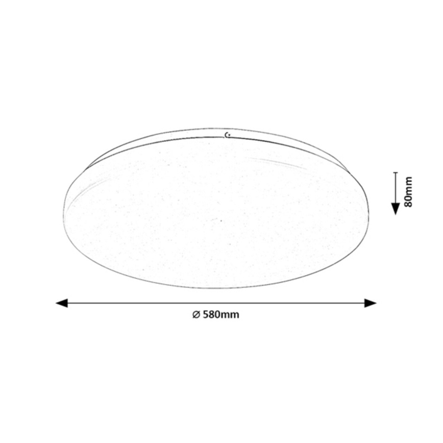 Rabalux - LED prigušiva plafonska svetiljka LED/60W/230V 3000-6500K prečnik 58 cm + daljinski upravljač