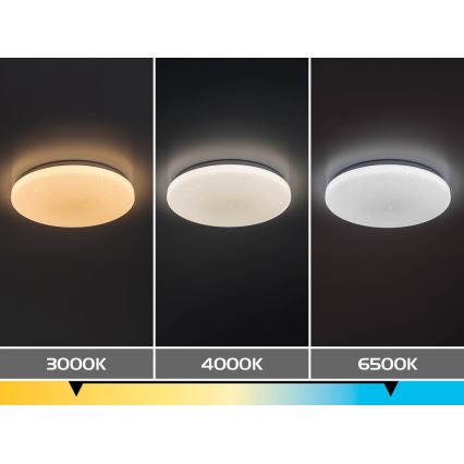 Rabalux - LED prigušiva stropna svetiljka LED/12W/230V 3000-6500K prečnik 26 cm + daljinski upravljač